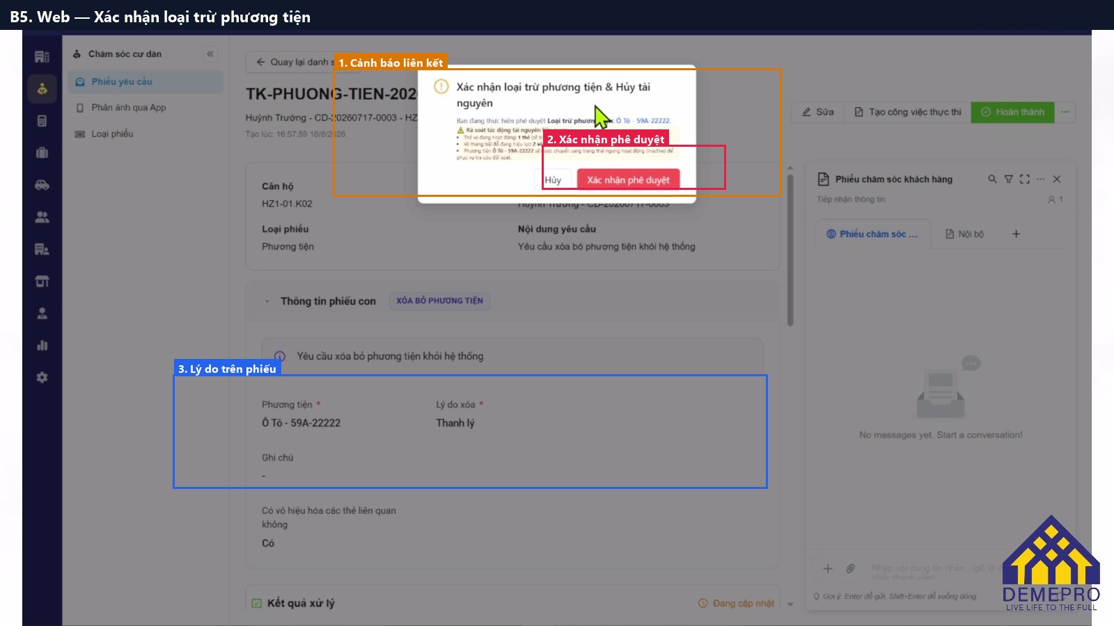 B5. Web — Xác nhận loại trừ phương tiện