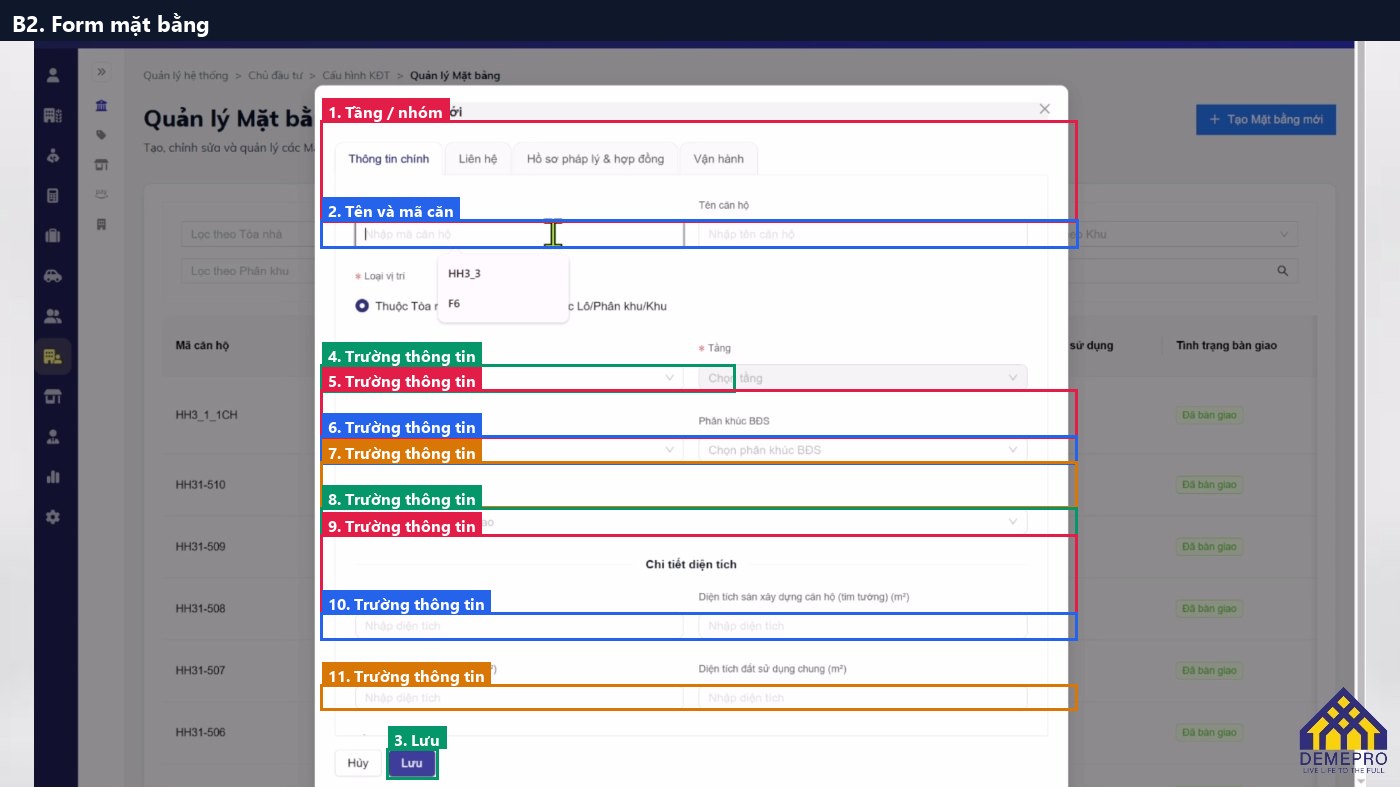 B2. Form mặt bằng